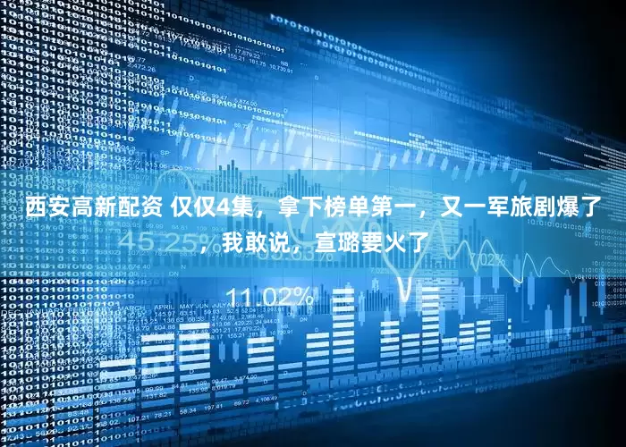 西安高新配资 仅仅4集，拿下榜单第一，又一军旅剧爆了，我敢说，宣璐要火了