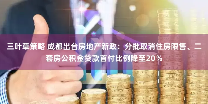 三叶草策略 成都出台房地产新政：分批取消住房限售、二套房公积金贷款首付比例降至20％